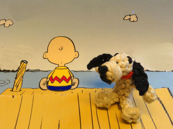 knotted snoopy with Charly Brown
